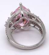 Pear Shaped Pink Cubic Zirconia Cocktail Ring