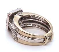 LADIES 14 KT WHITE GOLD DIAMOND RING