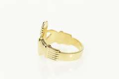 14K Yellow Gold Claddagh Symbol Traditional Irish Loyalty Ring