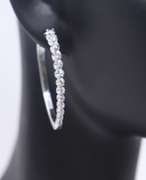 Dazzling White Gold Diamond Hoop Earrings