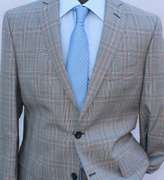 Handsome Glen Plait Slim Fit  Suit, Made in Italy