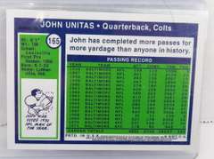 Johnny Unitas Topps #165 Reprint Football Card