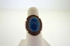 Vintage Sterling Silver Martinez Blue Aventurine Ring