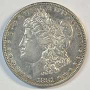Rare key date 1881-CC Morgan Silver Dollar in XF/AU