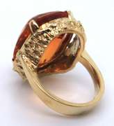 LADIES 14 KT YELLOW GOLD RING WITH CITRINE.