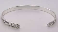 Sterling Silver Inspirational Cuff Bracelet