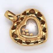 LADIES 18 KT GOLD HEART PENDANT