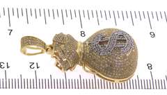 Flashy 10kt Diamond Money Bag Pendant
