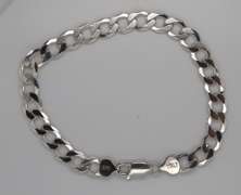 Sterling Silver Curn Link Men's Bracelet
