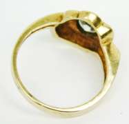 Retro 10K White Topaz Flower Ring, Size 5.5