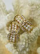 Fabulous 18K Pearl and Diamond Earrings