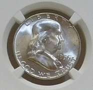 1956 Sil Franklin Hf NGC MS-64 near GEM