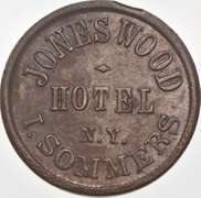 1863 Jones Wood Hotel Civil War Token NY 630BR