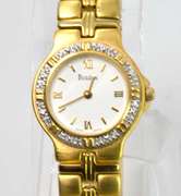 Bulova Gold Tone Diamond Accented Watch. Pre-Owned.