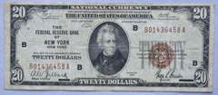 $ 20 Series of 1929 National Currency New York Note