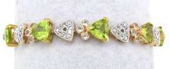 Darling Peridot & White Topaz Bracelet in Vermeil