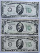 $ 10 1934 A B C Fed Reserve Notes