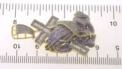 Striking 10kt Diamond Religious Pendant