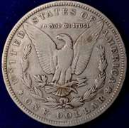 1896-S Morgan Silver Dollar, Circulated.