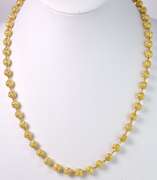18KT Fancy Carved Bead Necklace