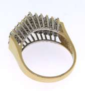 Charming Yellow Gold Diamond Multi Row Band