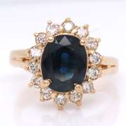 Charming Sapphire and Diamond Cocktail Ring