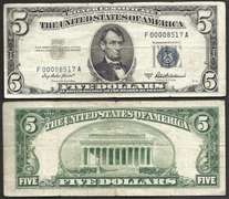 $5 1953-A SC Fr.1655 4 digit serial number Very Fine
