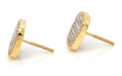 Amazing Yellow Gold Diamond Earrings