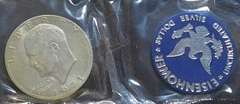 1971 Silver (40%) Unc Ike Dol, Blue Ike