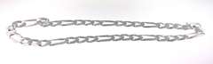 Handmade Italian Sterling Silver Figaro Chain Necklace