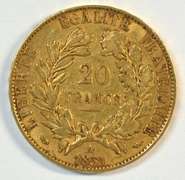 Real nice 1851-A French Republic 20 Francs Gold Piece