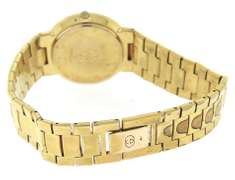 Gucci Gold Plated Black Dial Watch