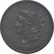 1839 Young Head Large Cent - N.12 R4 Booby HD
