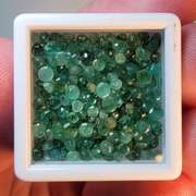 Heavy 10.09ct set of Emeralds with multiple green hues