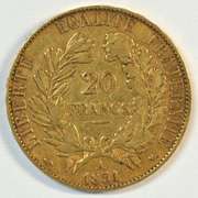 Real nice 1851-A French Republic 20 Francs Gold Piece
