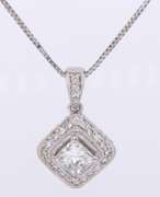 Incredible White Gold Diamond Pendant on Chain