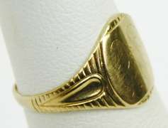 Vintage 10K Signet Ring, InitialS PS