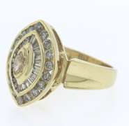 Dazzling Marquise Diamond w Double Diamond Halo Ring