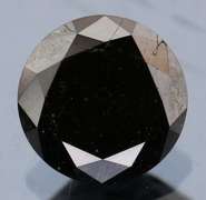 Very fine 1.60ct smooth cut Black Diamond solitaire
