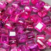 Princess cut! Heated only! 6.45ct Ruby set!