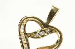10K Yellow Gold Heart Classic Diamond Love Symbol Pendant