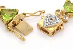 Darling Peridot & White Topaz Bracelet in Vermeil