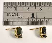 Beautiful Green Tourmaline Studs