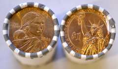 2 $25 Rolls of Mixed Unc $1 Coins