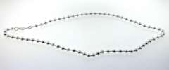 Handmade Italian Sterling Silver Bead Necklace