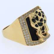 Fabulous Yellow Gold Panther Head Ring