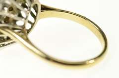 14K Yellow Gold 1940's Natural Opal 1.92 Ctw Diamond Halo Ring