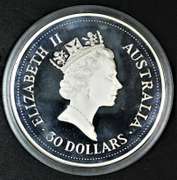 Giant 1993 1 Kilo Australian Kookaburra .999 Proof Silver Coin