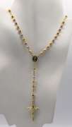 14 KT TRI COLOR ROSARY NECKLACE