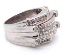 MEN'S 14K WHITE GOLD DIAMOND RING